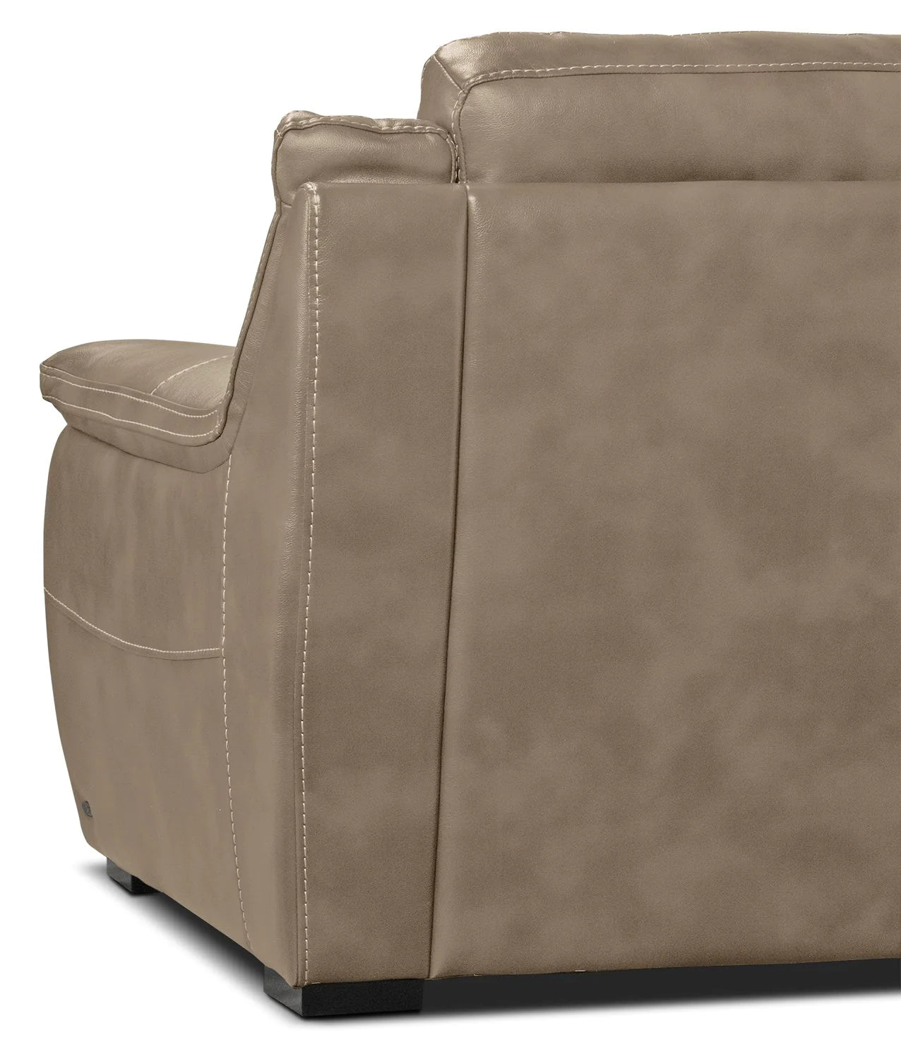 Leather-Look Fabric Power Reclining Sofa - Taupe